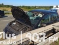 Wypadek na S7. Bariera energochłonna wbiła się w samochód