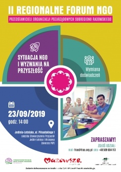 Regionalne Forum NGO w poniedziałek