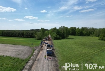Trwają prace przy przebudowie drogi z Rudy Małej aż do granic z gminą Orońsko